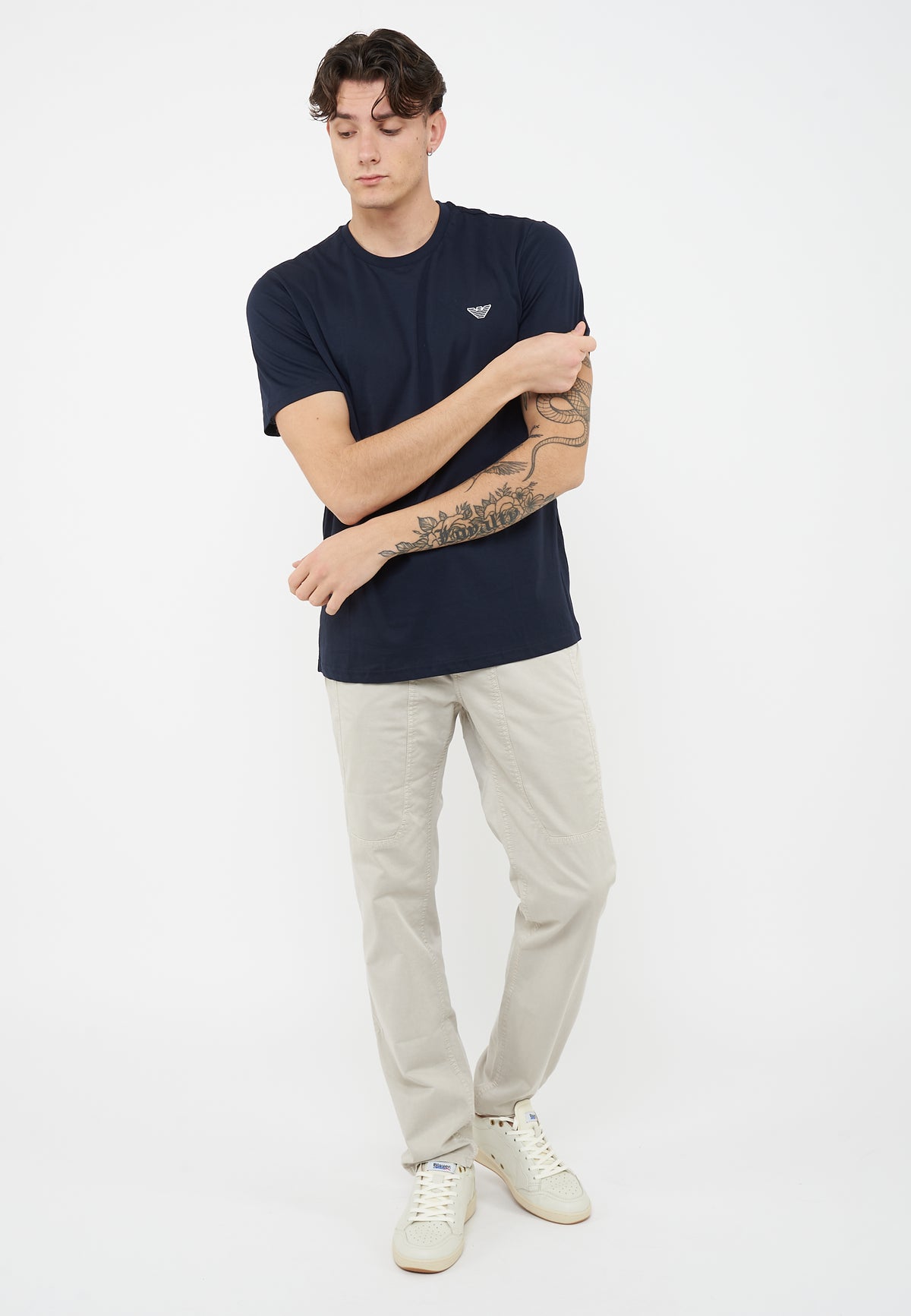 T-Shirt jersey di cotone Blue 