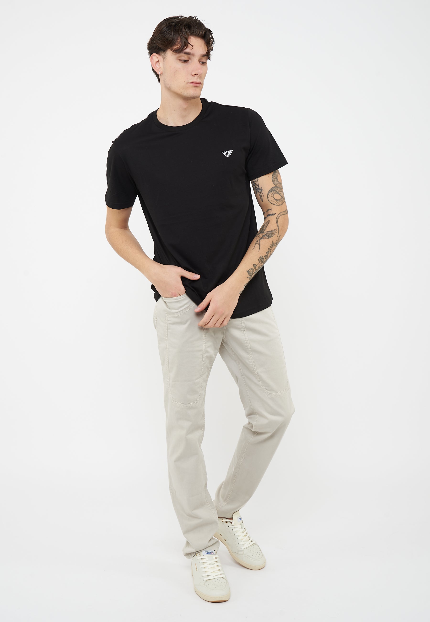 T-Shirt jersey di cotone Black 