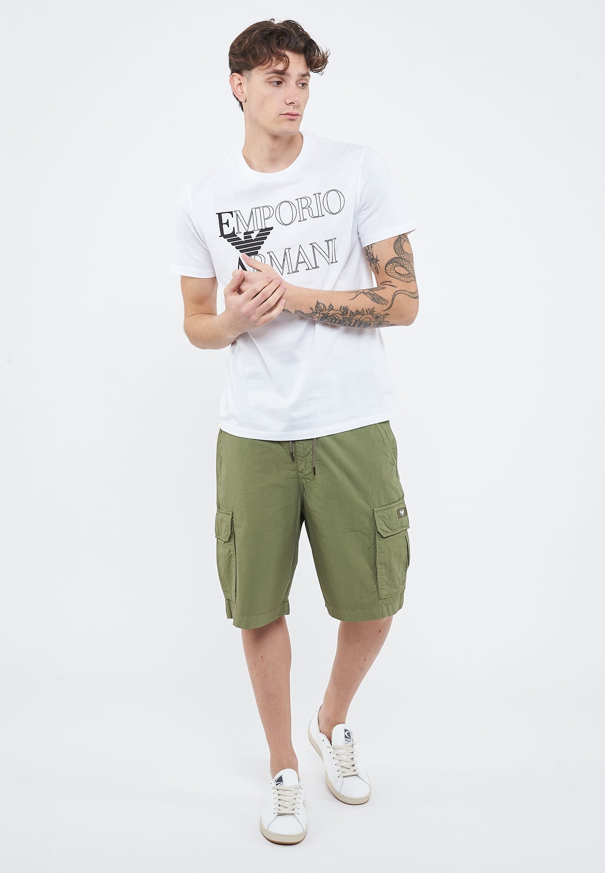 T-shirt beachwear in jersey Bold logo white 