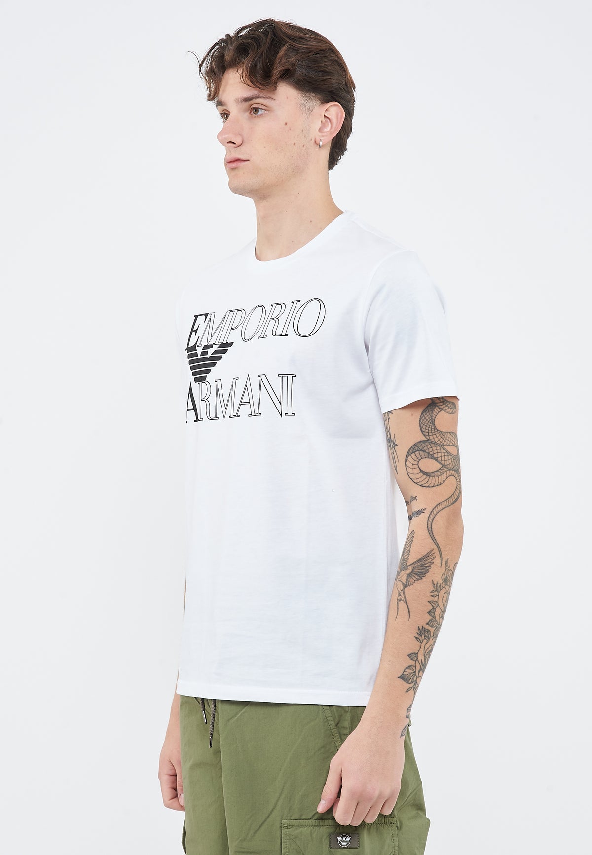 T-shirt beachwear in jersey Bold logo white 