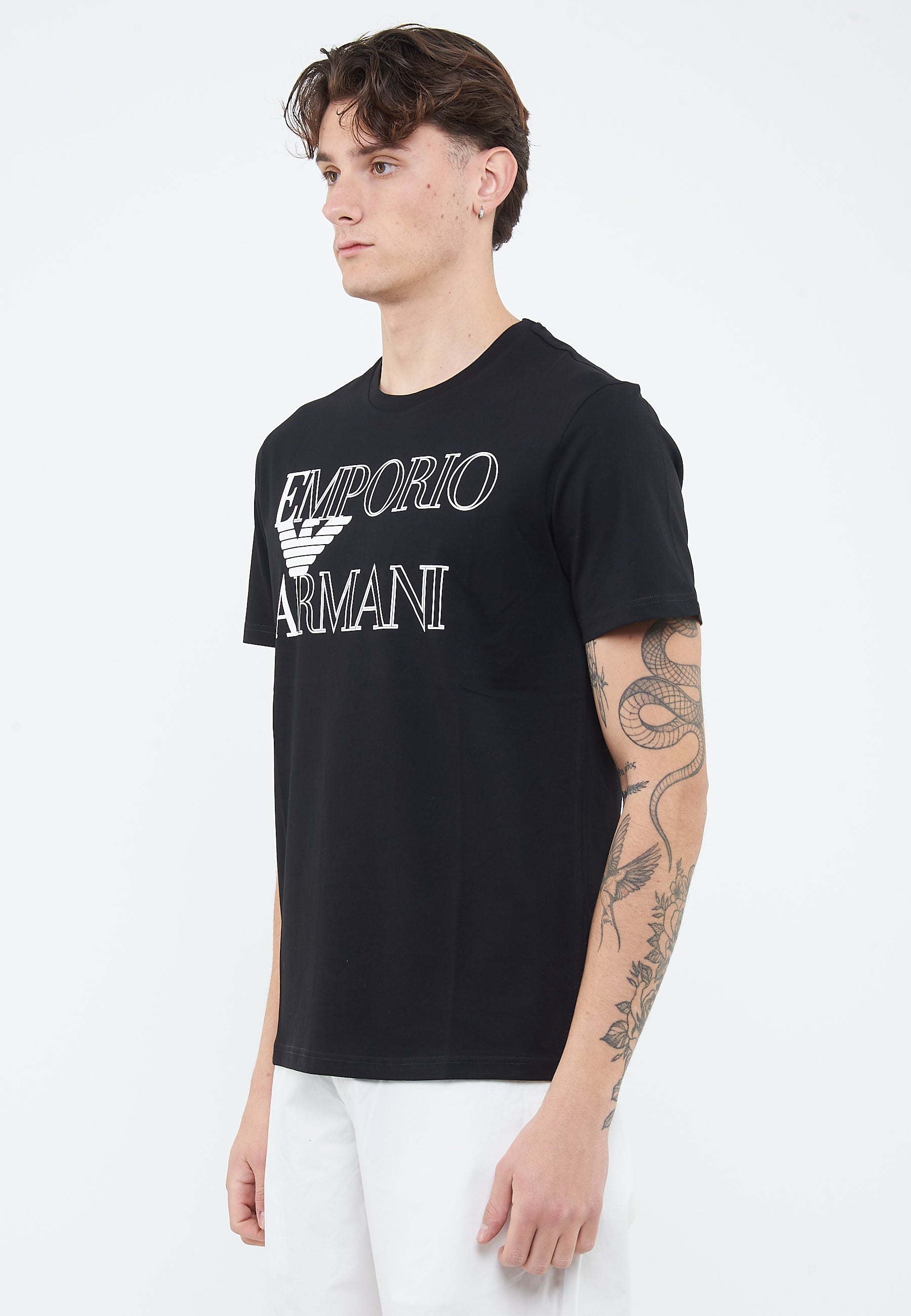 T-shirt beachwear in jersey Bold logo black 