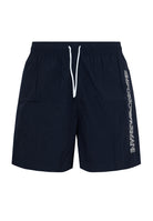 Costume shorts ricamo logo impunturato Blue 
