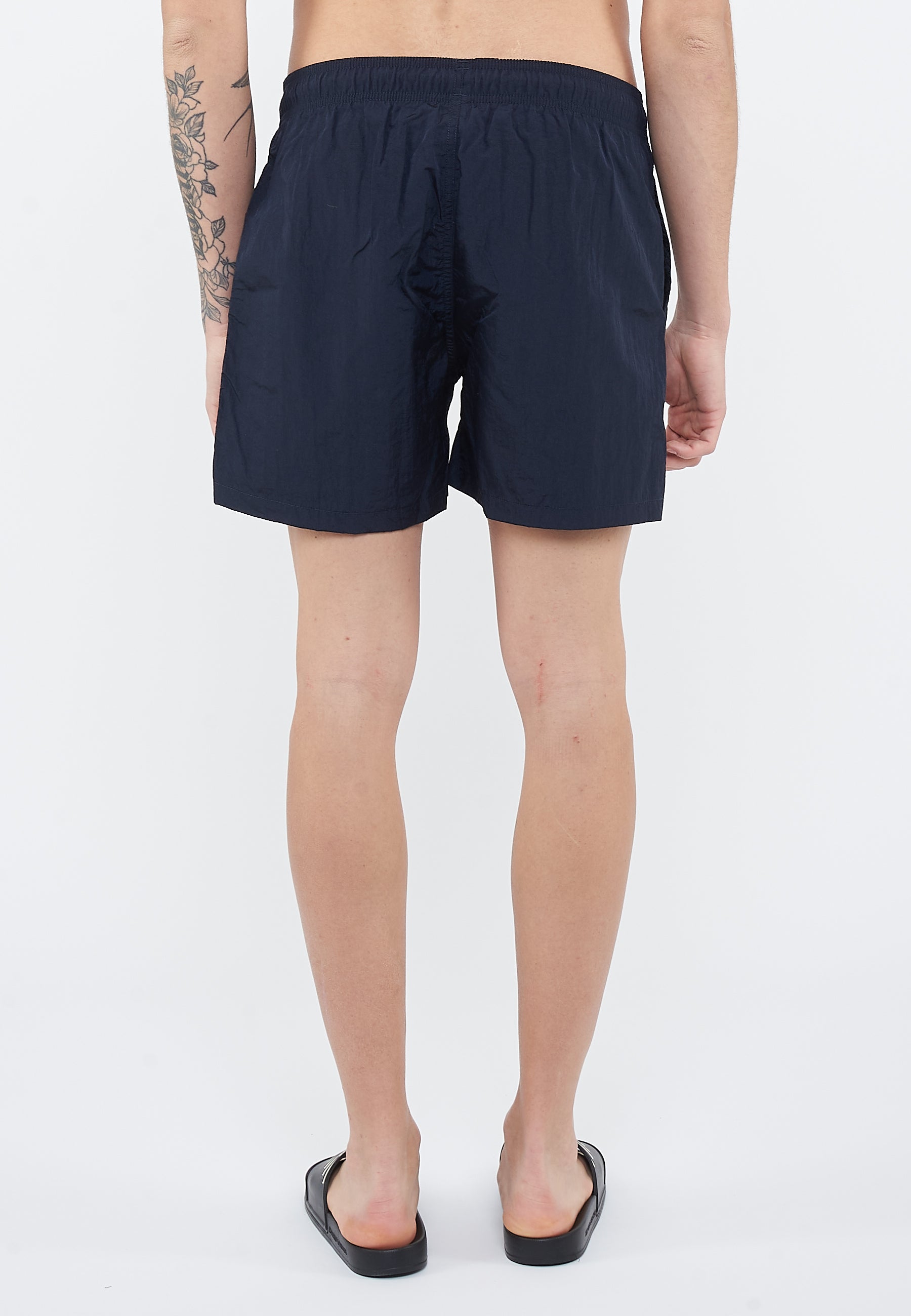 Costume shorts ricamo logo impunturato Blue 