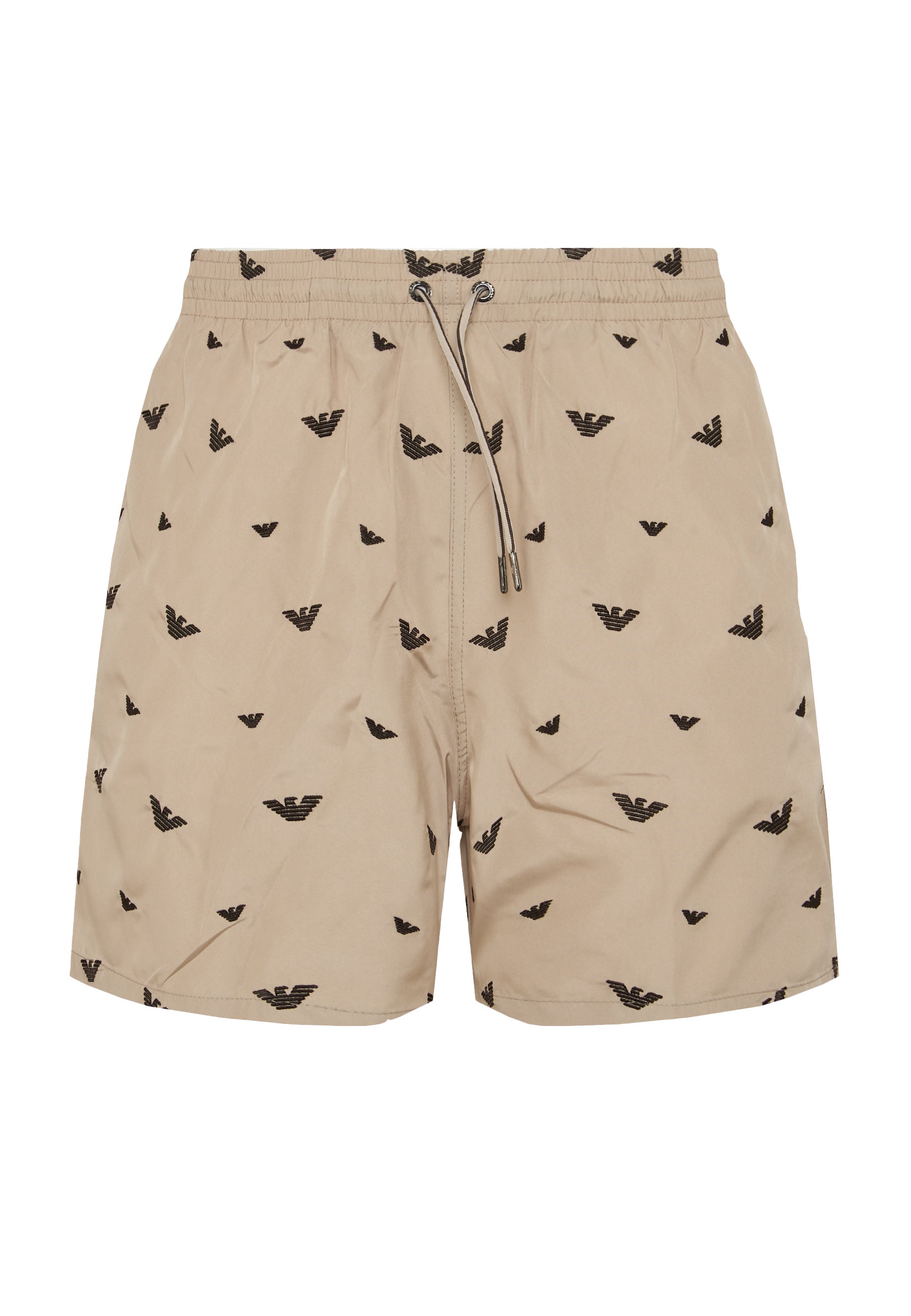 Costume shorts ricamo micro eagle all over Taupe Choco 