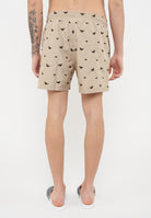 Costume shorts ricamo micro eagle all over Taupe Choco 