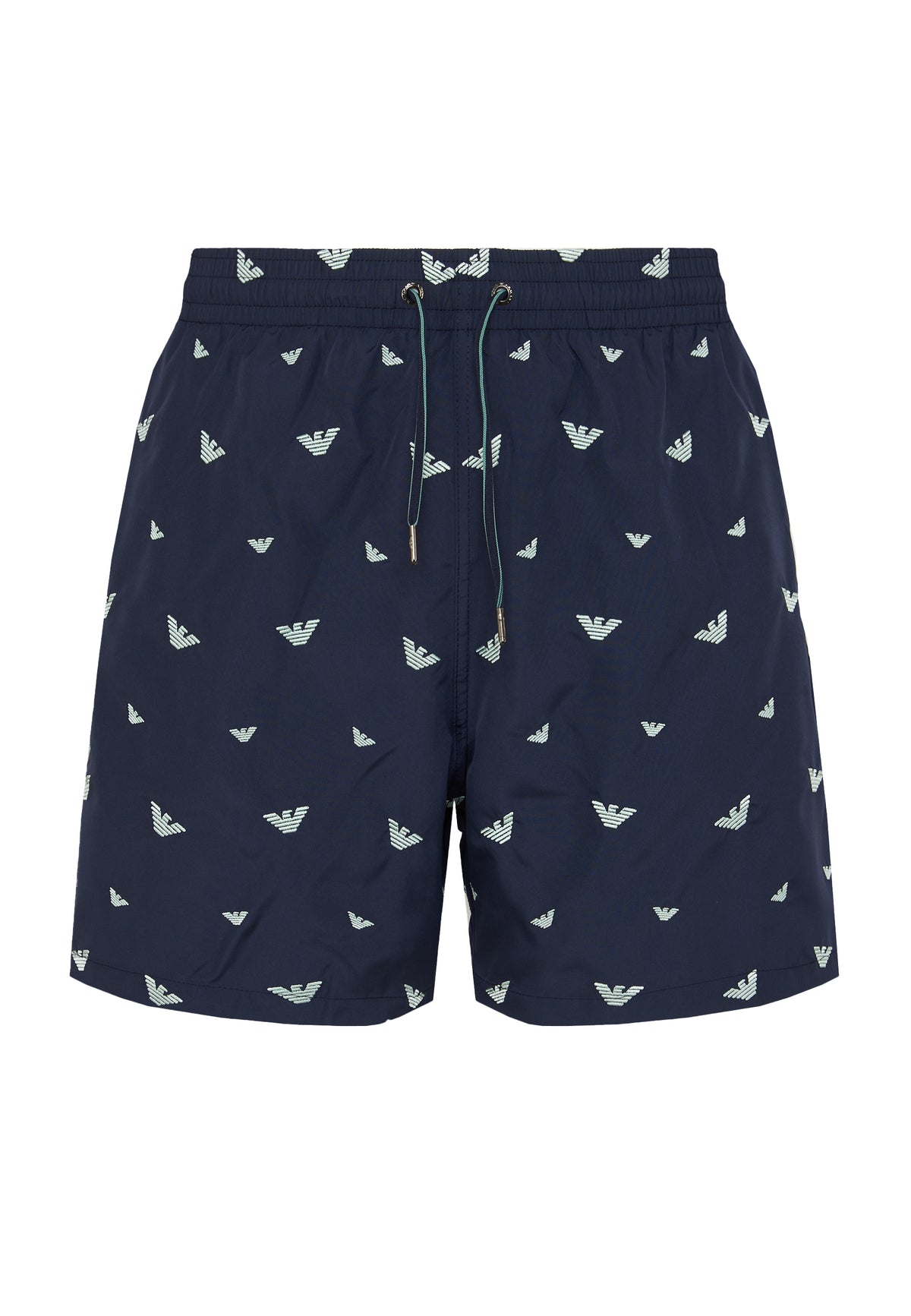 Costume shorts ricamo micro eagle all over Blue Aqua 