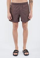Costume shorts in tessuto jacquard logo all over 