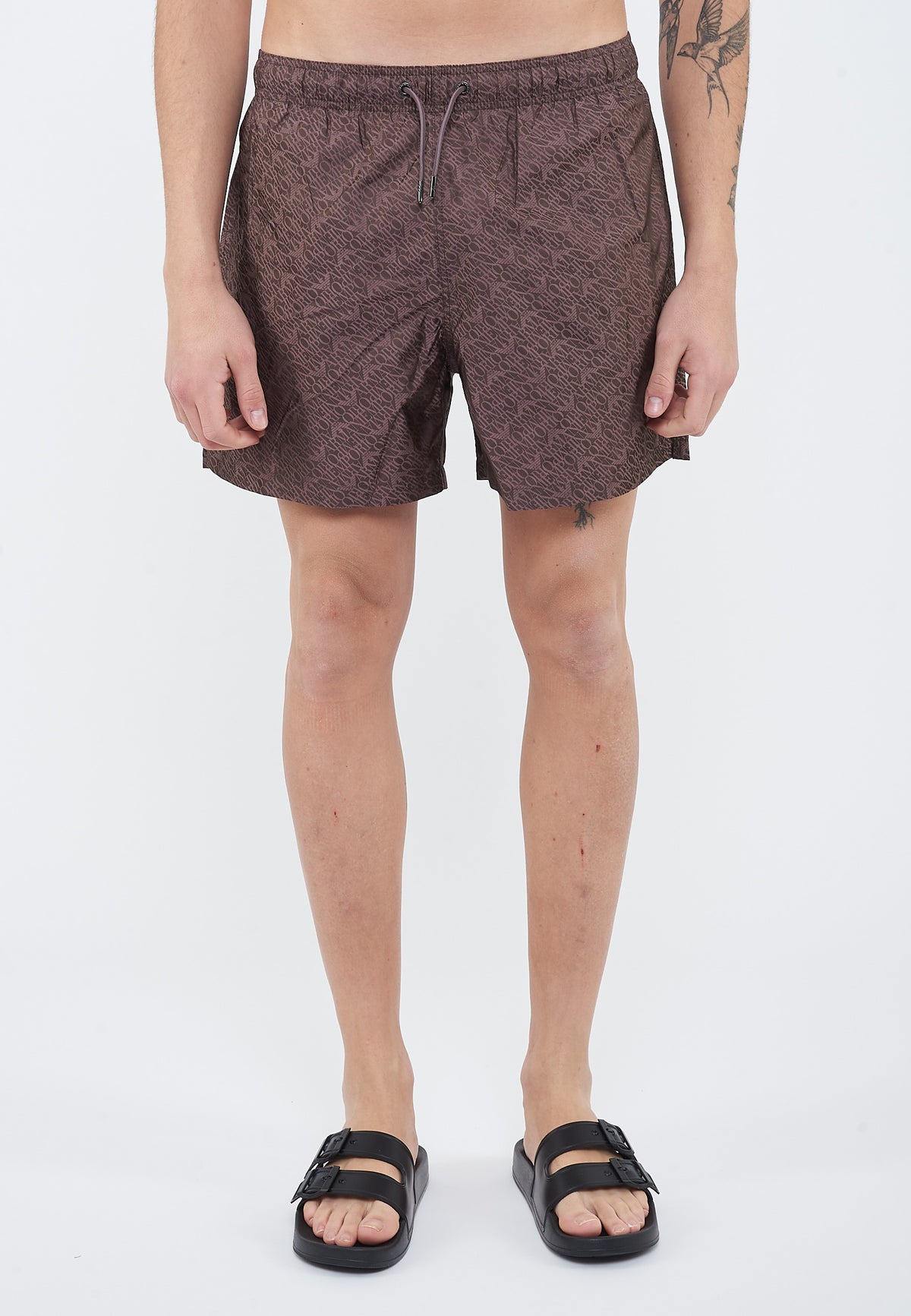 Costume shorts in tessuto jacquard logo all over 