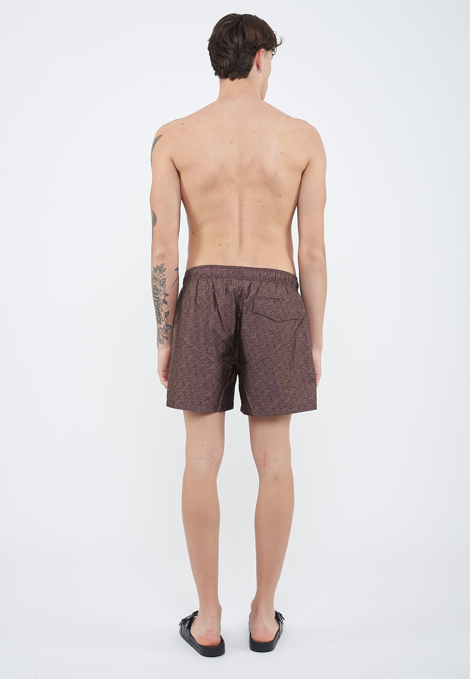 Costume shorts in tessuto jacquard logo all over 
