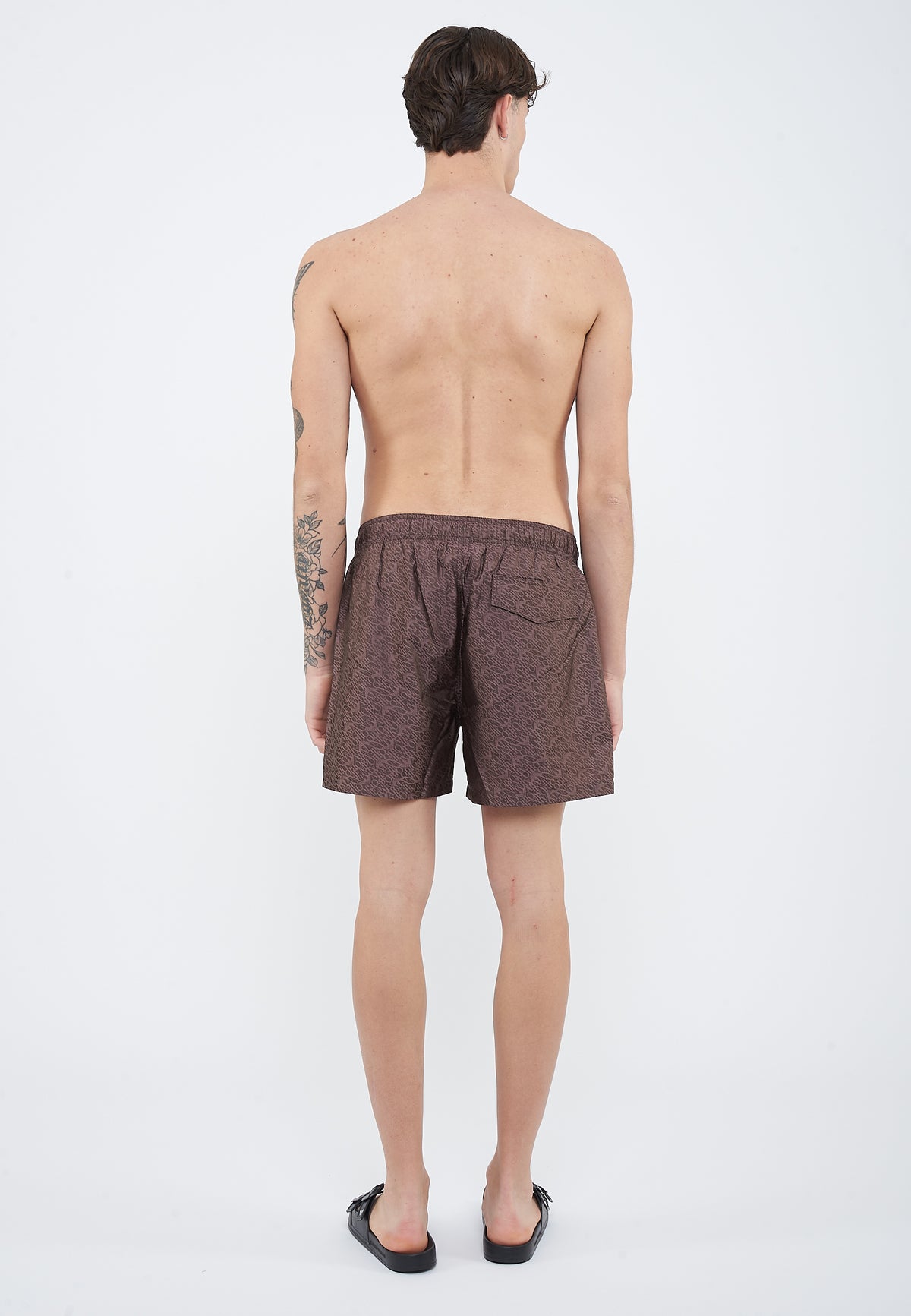 Costume shorts in tessuto jacquard logo all over 