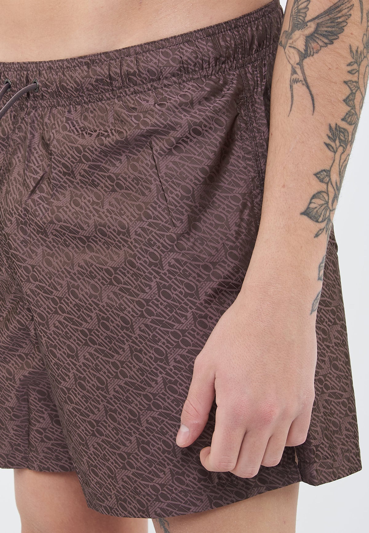 Costume shorts in tessuto jacquard logo all over 