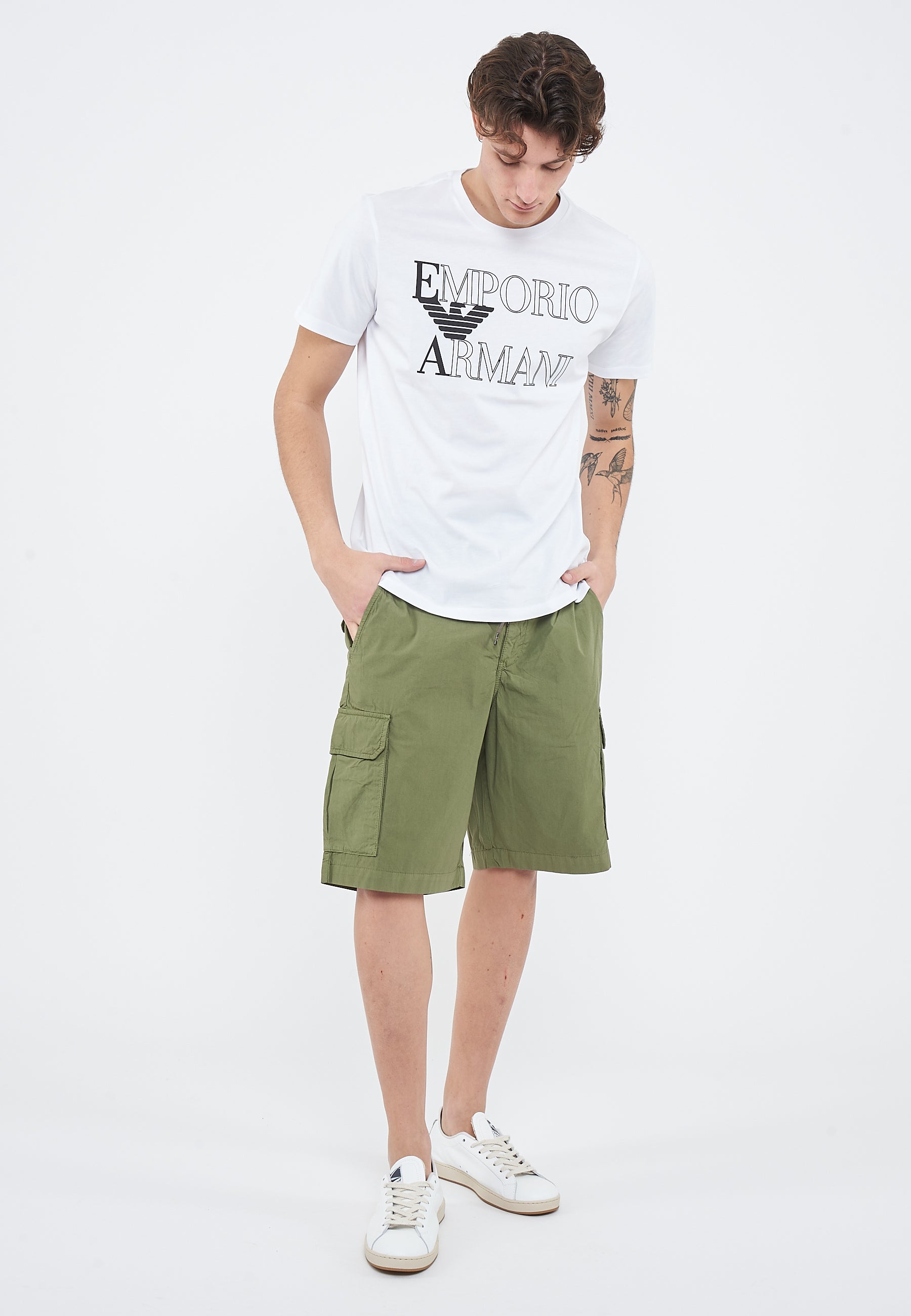 Bermuda Emporio Armani Swimwear Cargo Verde 