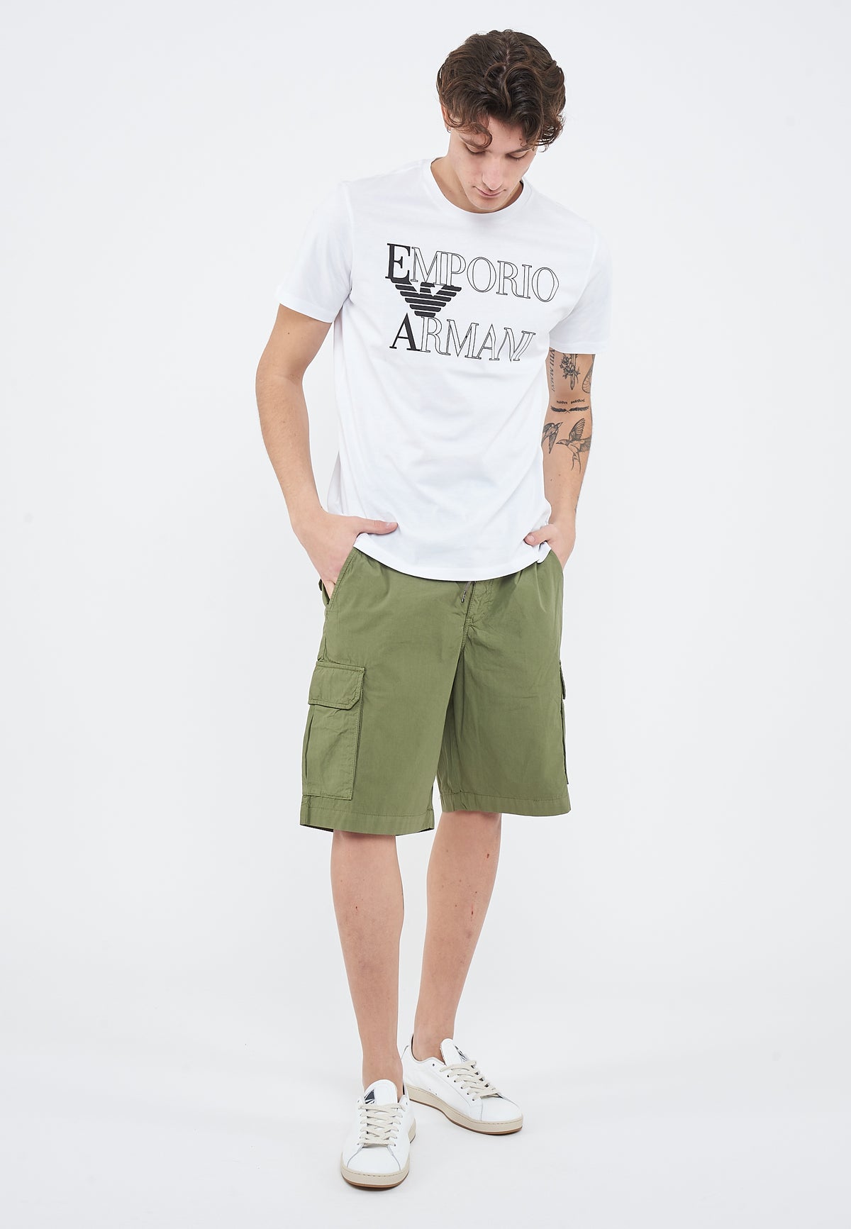 Bermuda Emporio Armani Swimwear Cargo Verde 