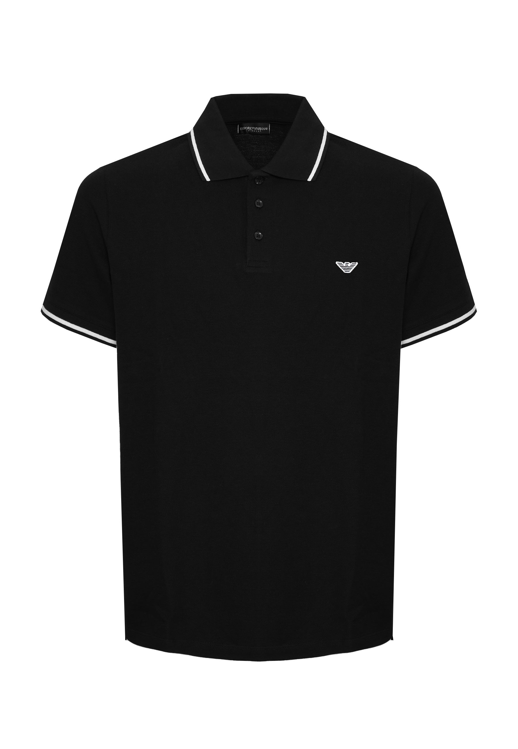 Polo Emporio Armani Swimwear Leggero Piquet Black 