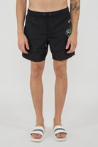 Boxer Uomo da Bagno Con Stampa Dino Black 