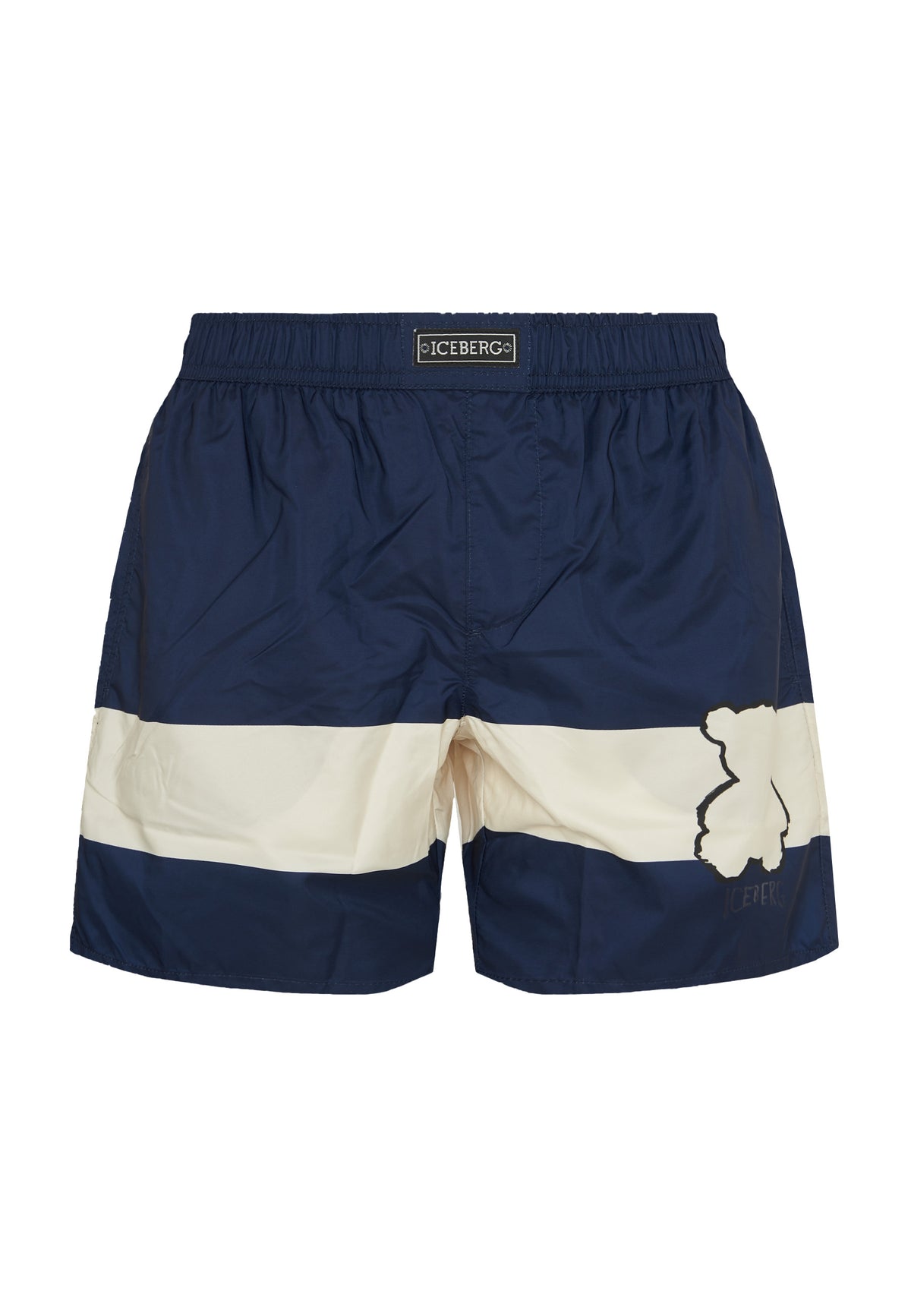 Boxer Uomo da Bagno Con Stampa Stripes Navy 