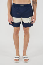 Boxer Uomo da Bagno Con Stampa Stripes Navy 
