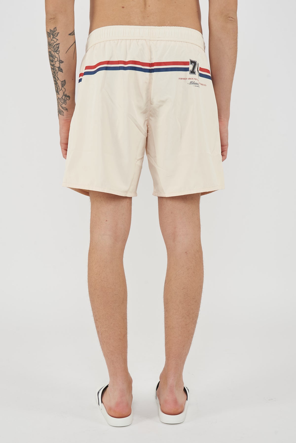 Boxer Uomo da Bagno Con Logo Cream 