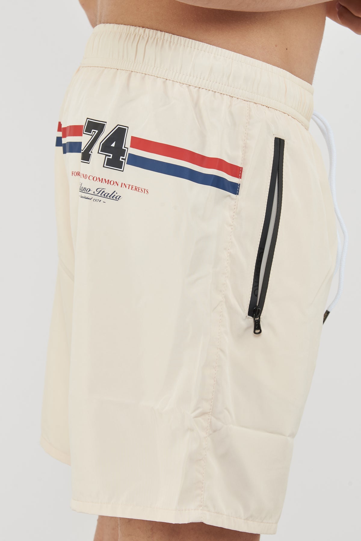 Boxer Uomo da Bagno Con Logo Cream 