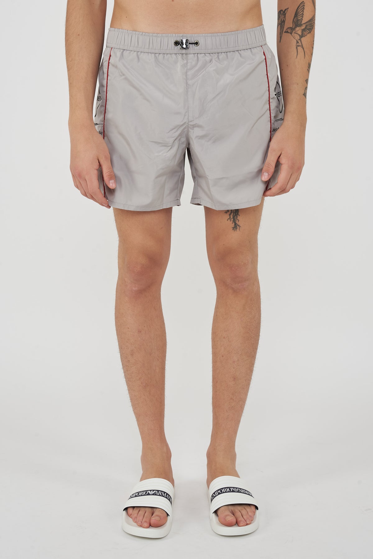 Boxer Uomo da Bagno Con Stampa Smoke 