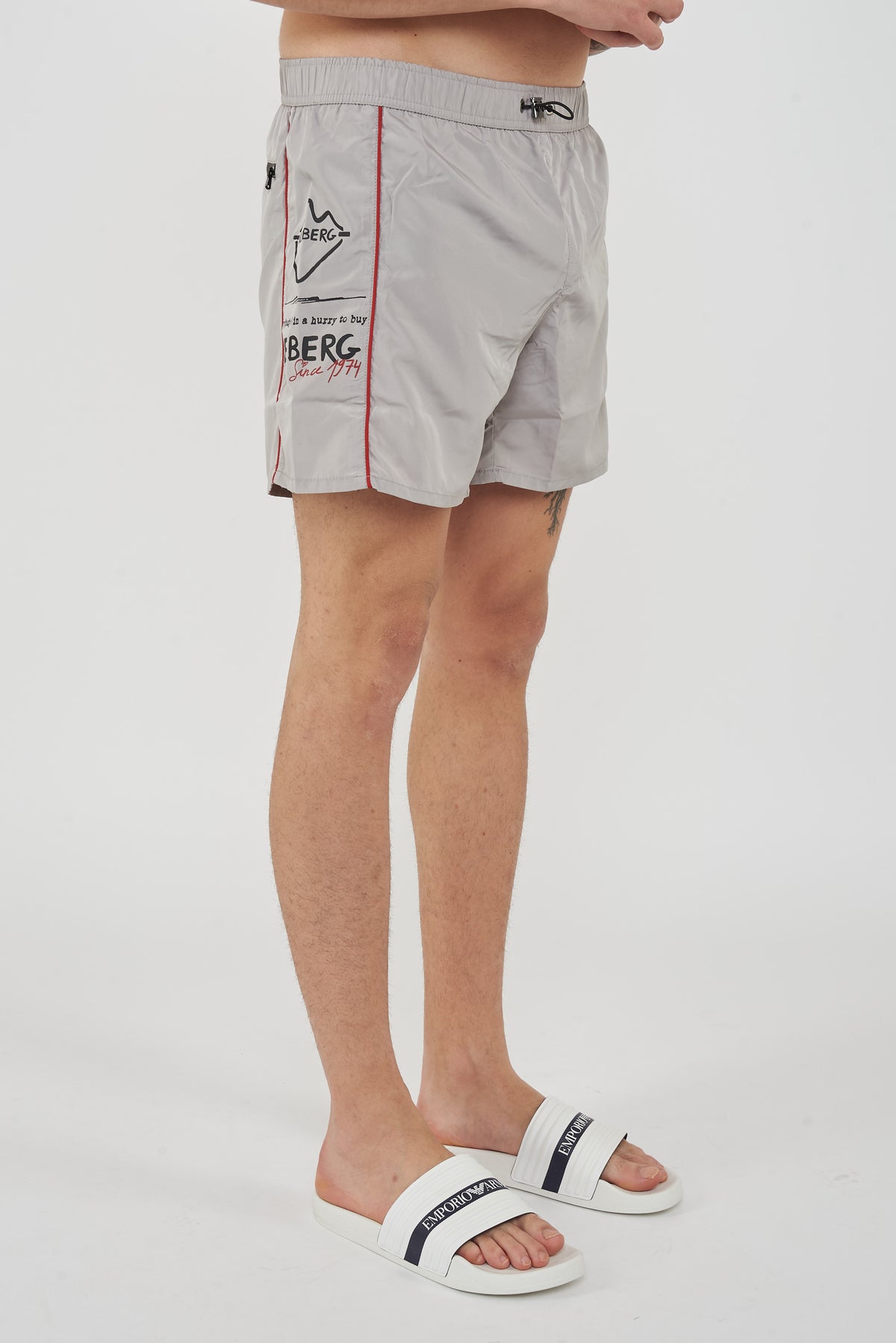 Boxer Uomo da Bagno Con Stampa Smoke 