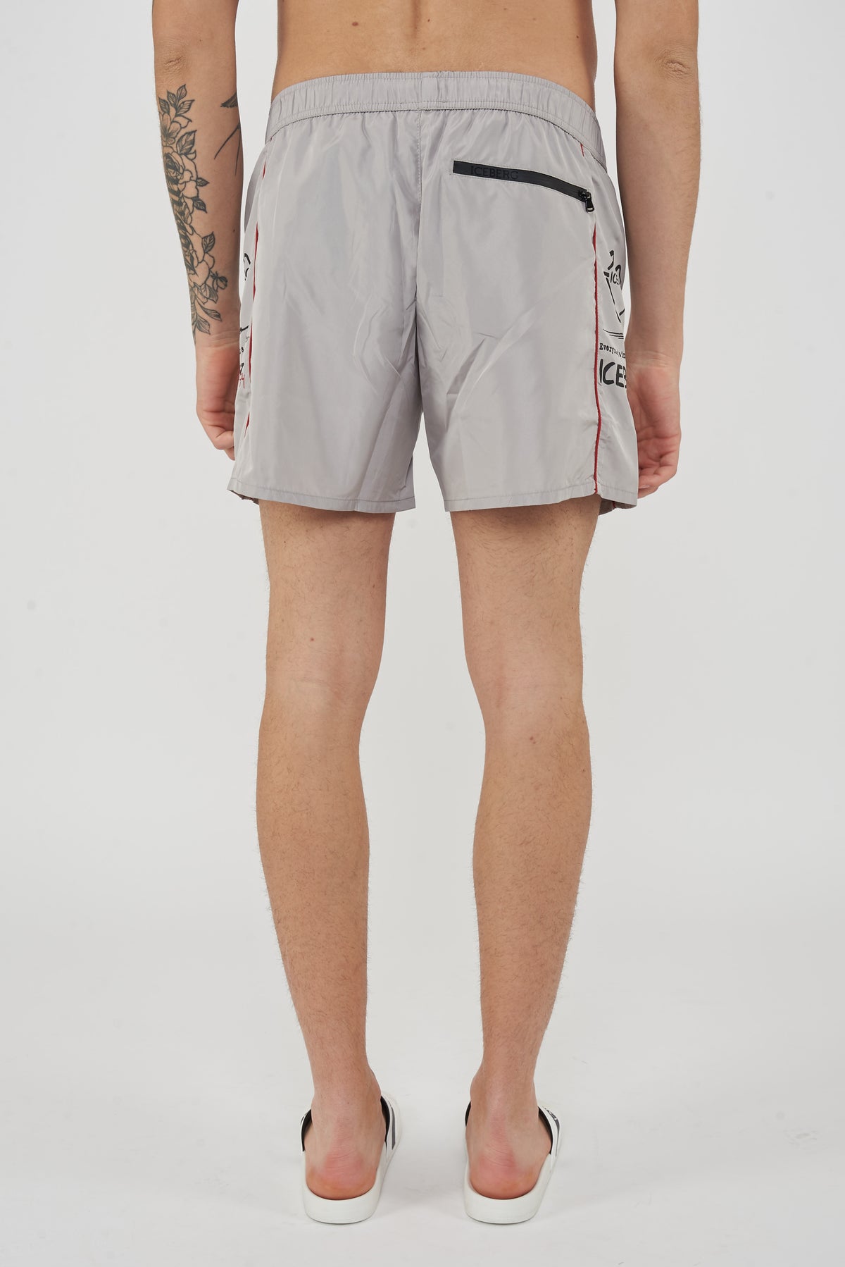 Boxer Uomo da Bagno Con Stampa Smoke 