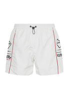 Men's Printed Swim Trunks White