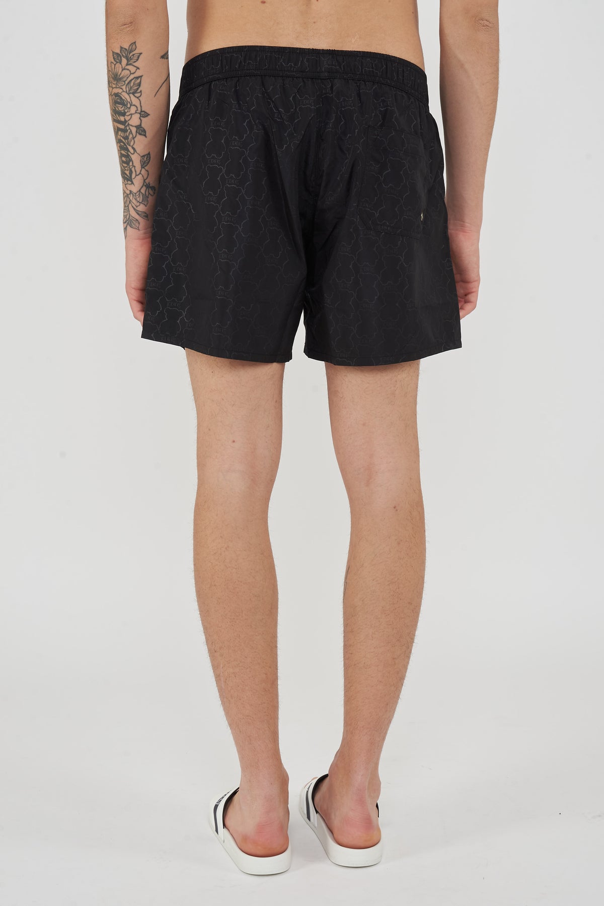 Boxer Uomo da Bagno Con Stampa All Over Dino Black 