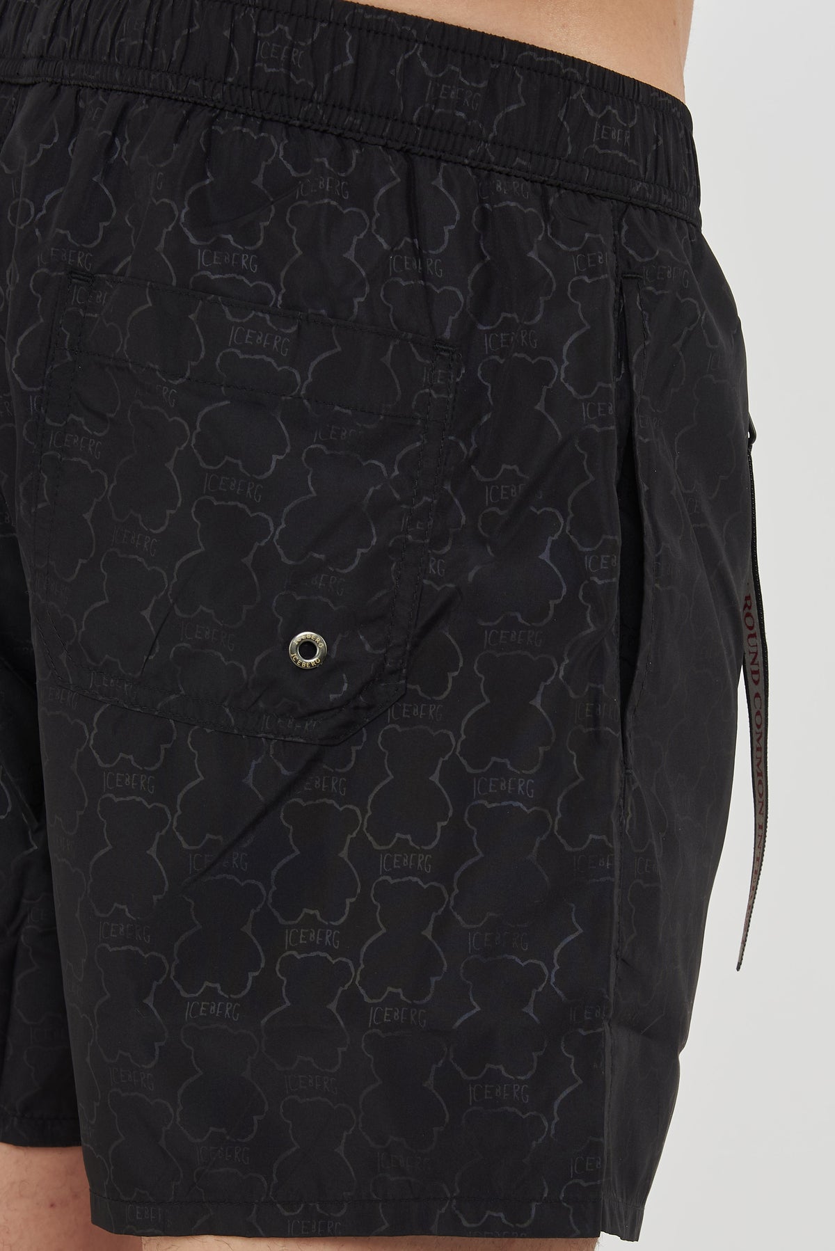 Boxer Uomo da Bagno Con Stampa All Over Dino Black 