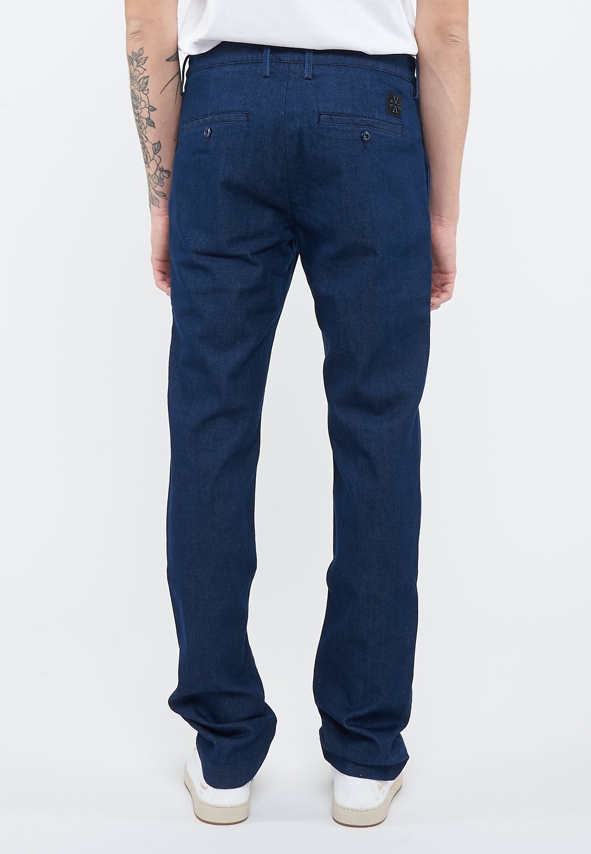 Jeans chino Bobby slim in denim power stretch blu scuro lavaggio rinse 
