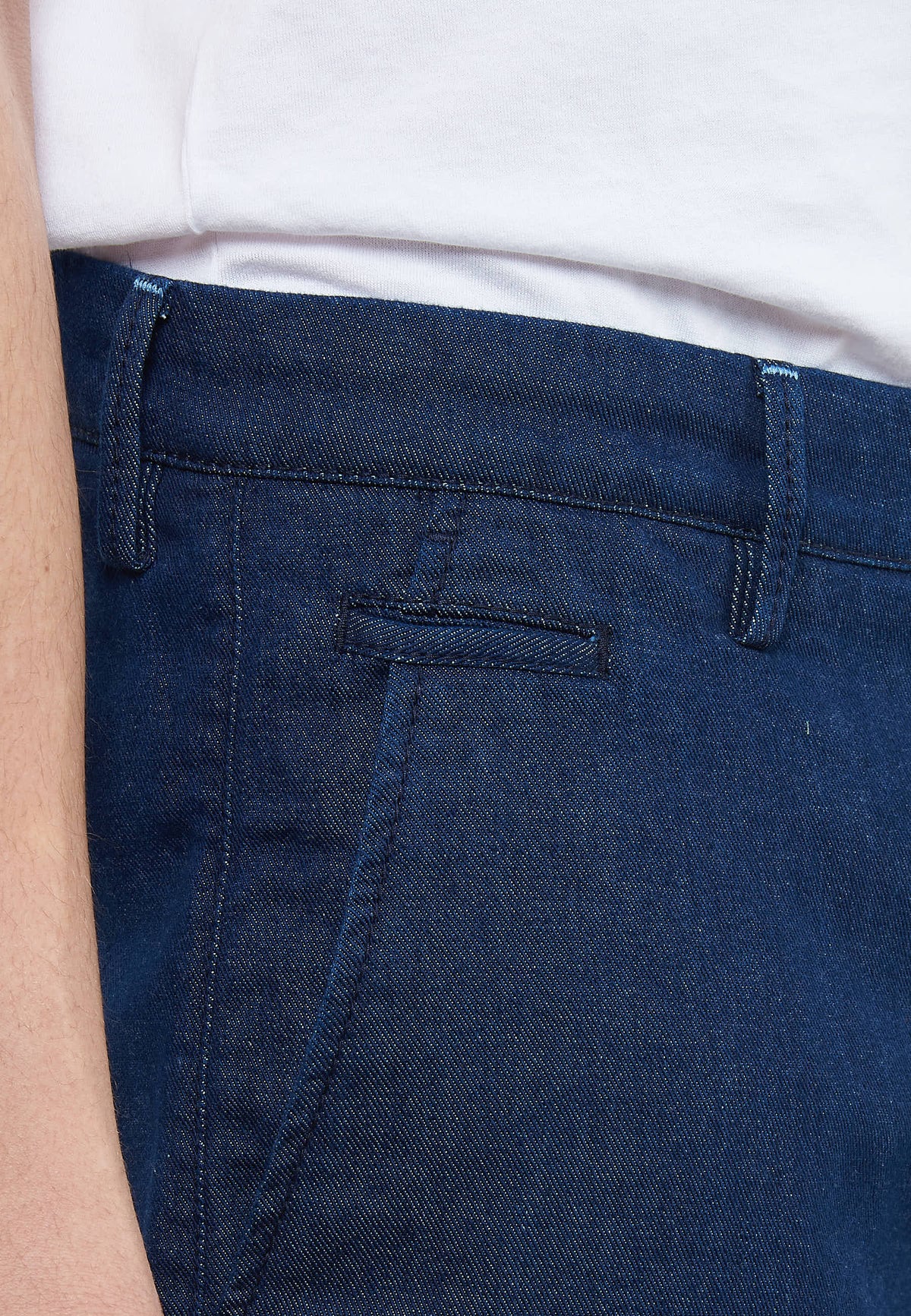 Jeans chino Bobby slim in denim power stretch blu scuro lavaggio rinse 