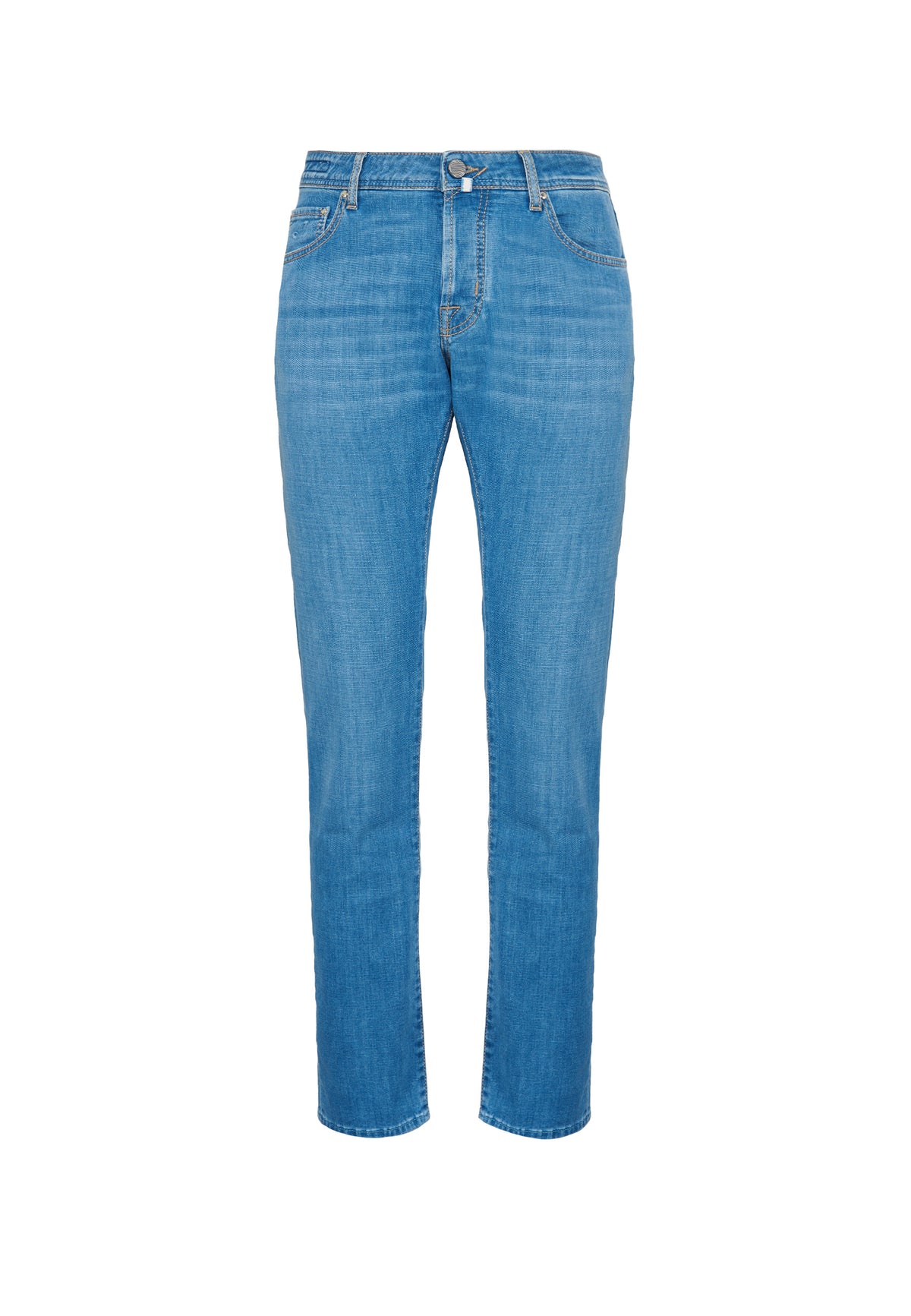 Jeans 5 tasche Nick slim in denim power stretch blu chiaro  lavaggio stone 