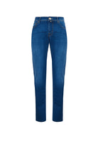 Jeans 5 tasche Nick in denim power stretch blu chiaro lavaggio vintage 