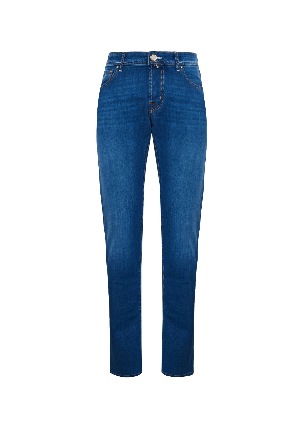 Jeans 5 tasche Nick in denim power stretch blu chiaro lavaggio vintage 