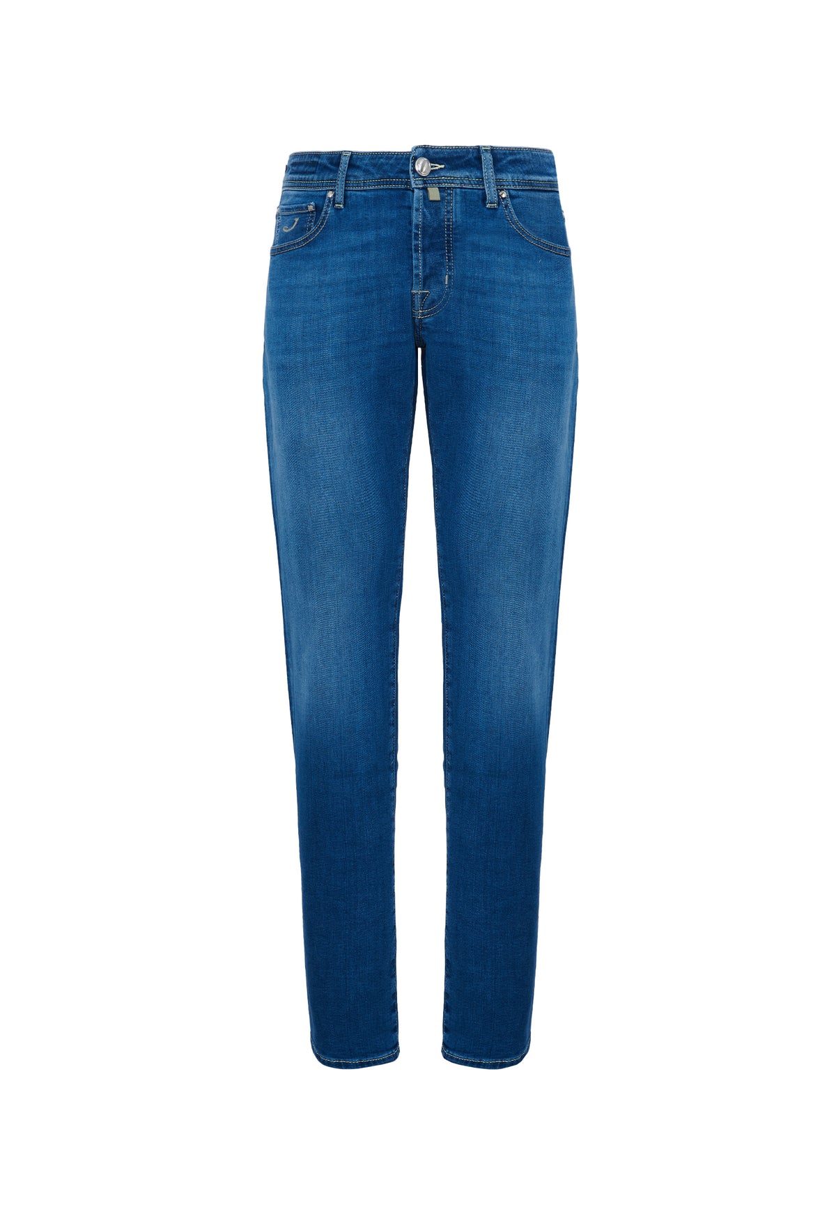 Jeans 5 tasche Nick slim in denim comfort blu medio 