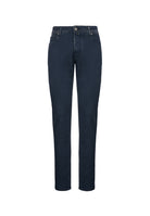 Jeans 5 tasche Nick slim  in denim super stretch grigio scuro lavaggio stone 
