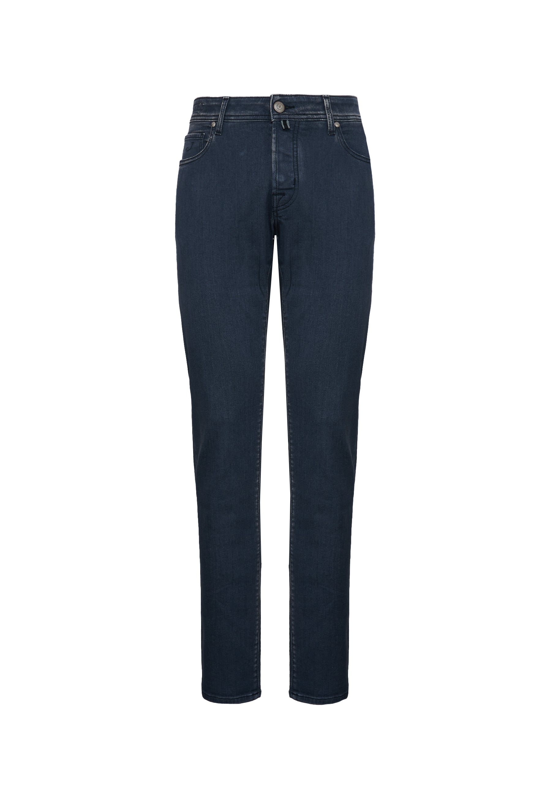 Jeans 5 tasche Nick slim  in denim super stretch grigio scuro lavaggio stone 