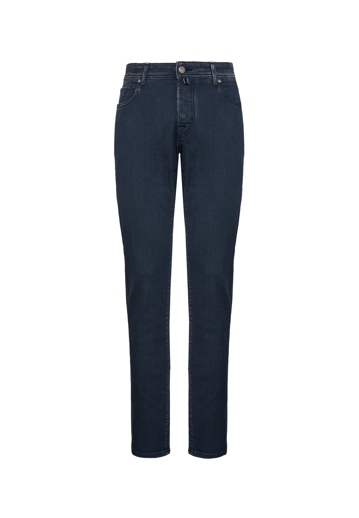 Jeans 5 tasche Nick slim  in denim super stretch grigio scuro lavaggio stone 