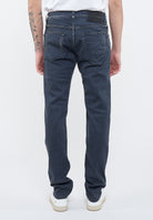 Jeans 5 tasche Nick slim  in denim super stretch grigio scuro lavaggio stone 