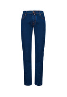 Jeans 5 tasche Nick slim in denim super stretch blu scuro lavaggio rinse 