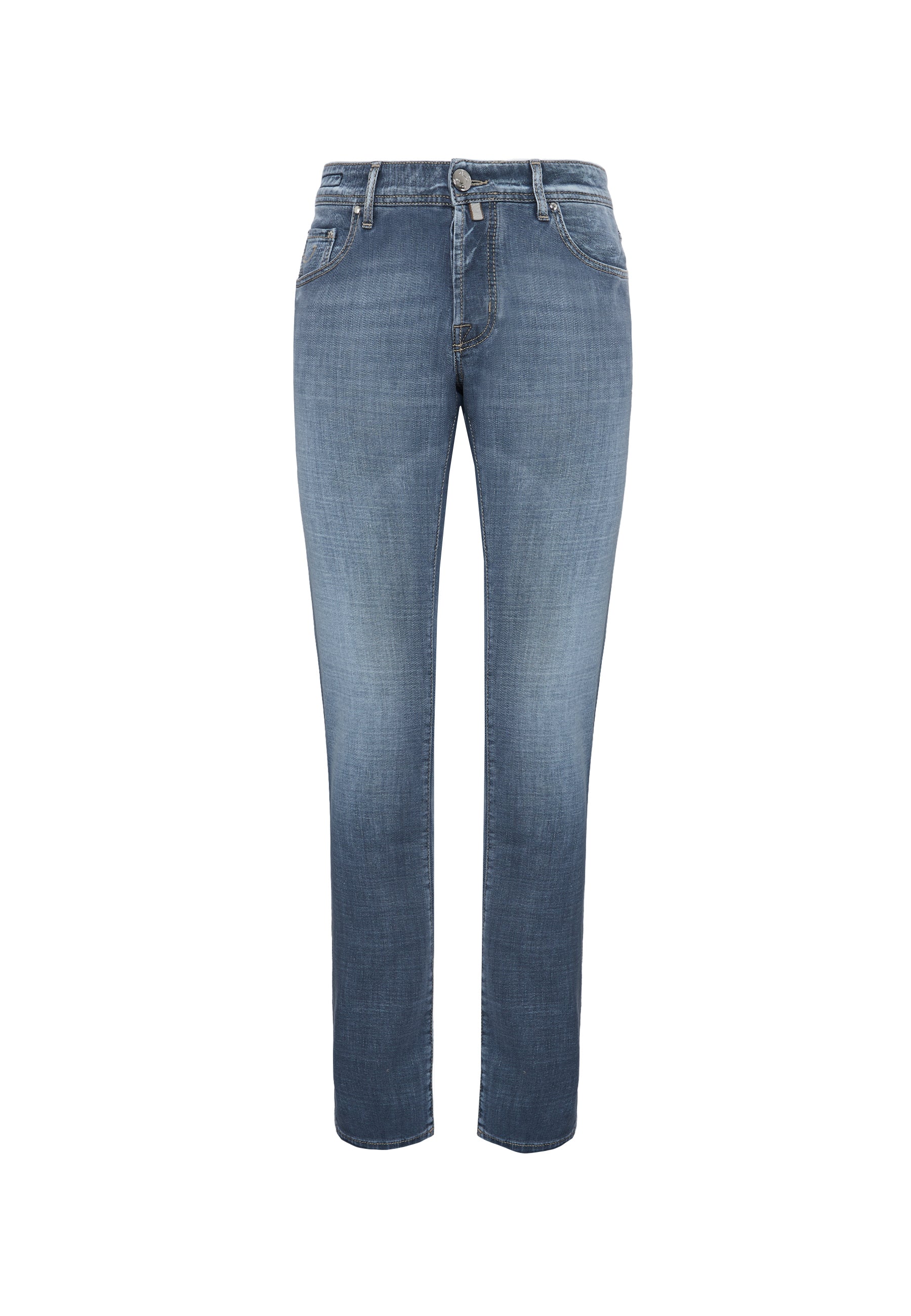Jeans 5 tasche Nick slim in denim super stretch grigio lavaggio vintage 