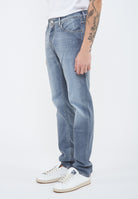 Jeans 5 tasche Nick slim in denim super stretch grigio lavaggio vintage 