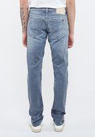 Jeans 5 tasche Nick slim in denim super stretch grigio lavaggio vintage 