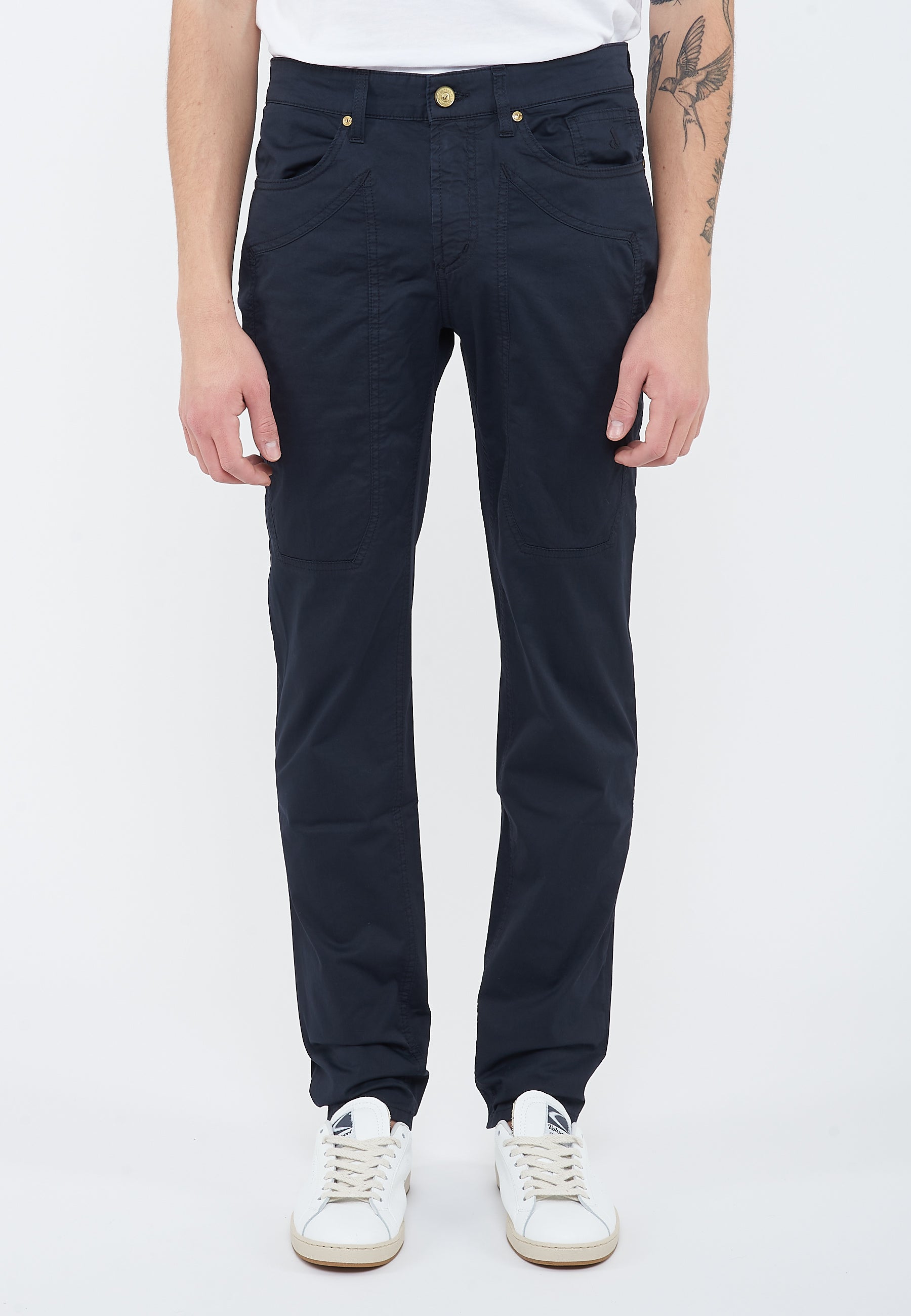 Pantalone JOHN - 5 Tasche Toppa Slim Fit Blue 