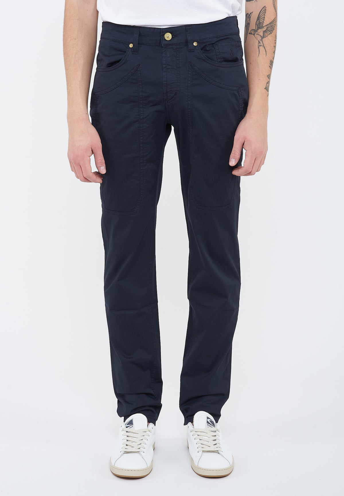 Pantalone JOHN - 5 Tasche Toppa Slim Fit Blue 