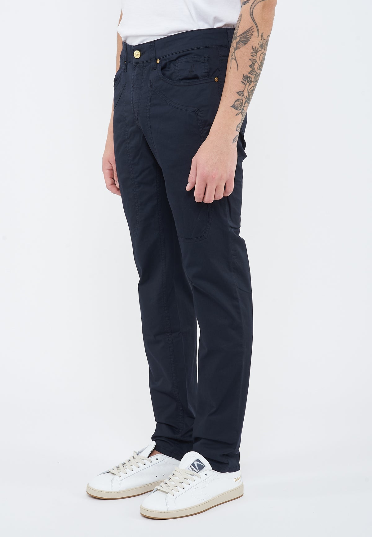 Pantalone JOHN - 5 Tasche Toppa Slim Fit Blue 