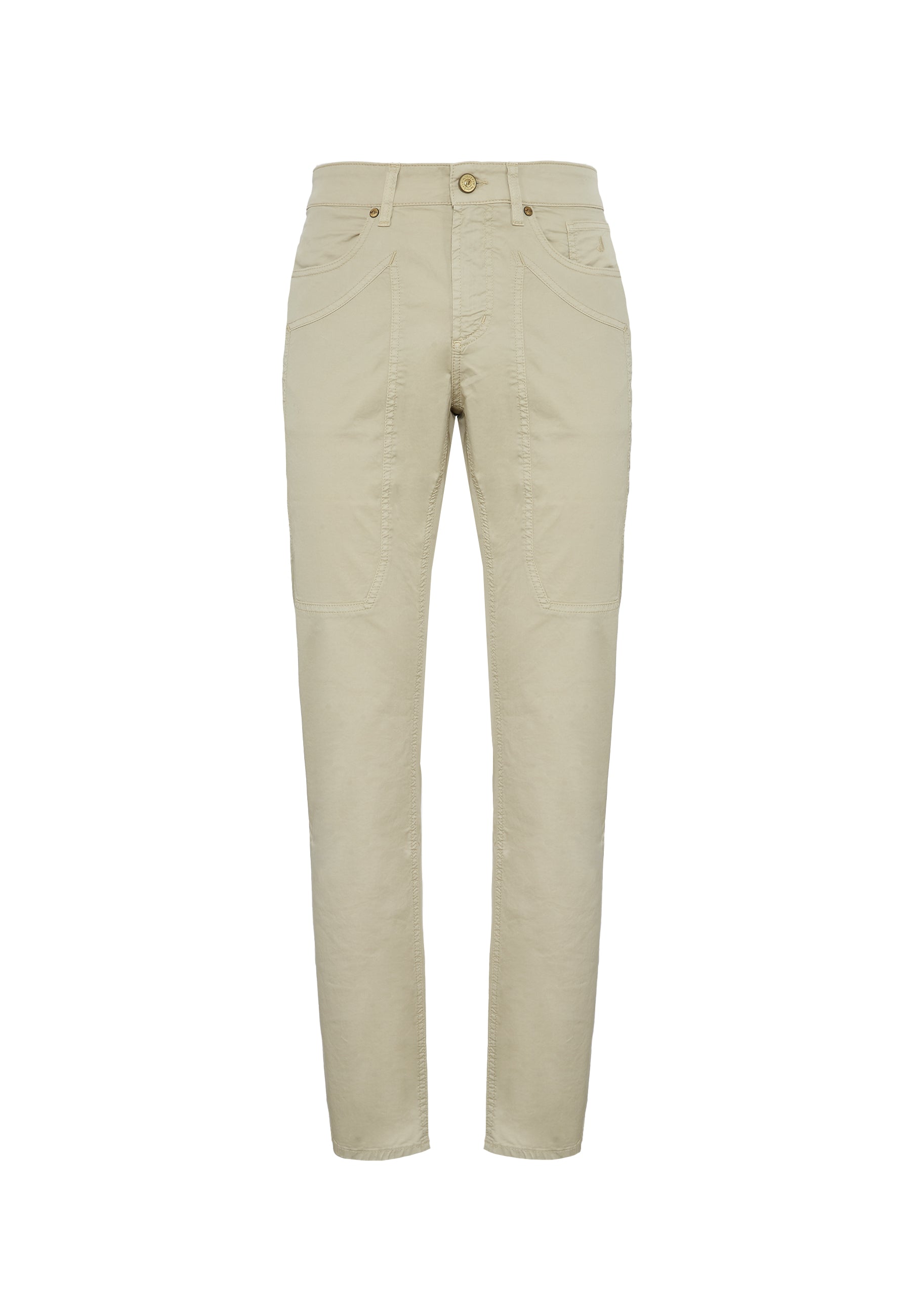 Pantalone JOHN - 5 Tasche Toppa Slim Fit Beige 