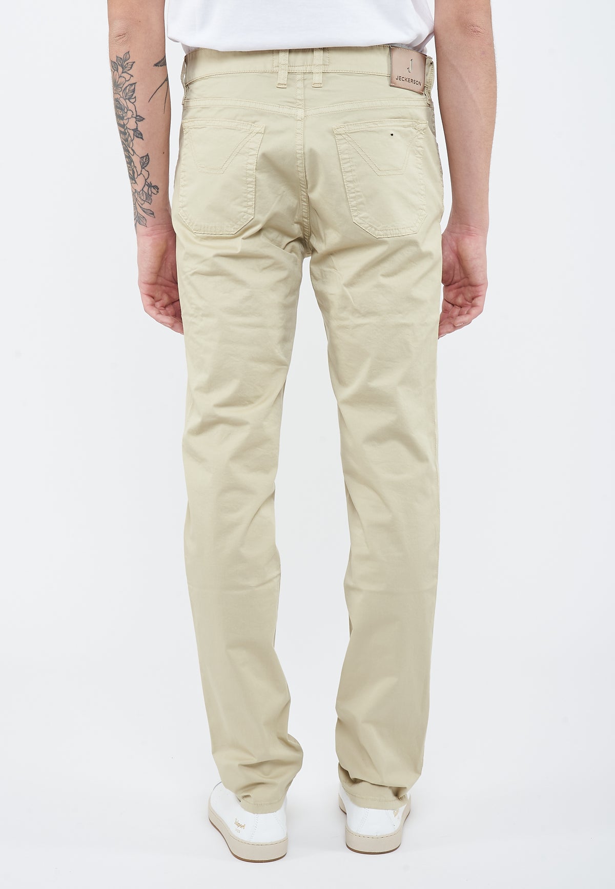 Pantalone JOHN - 5 Tasche Toppa Slim Fit Beige 