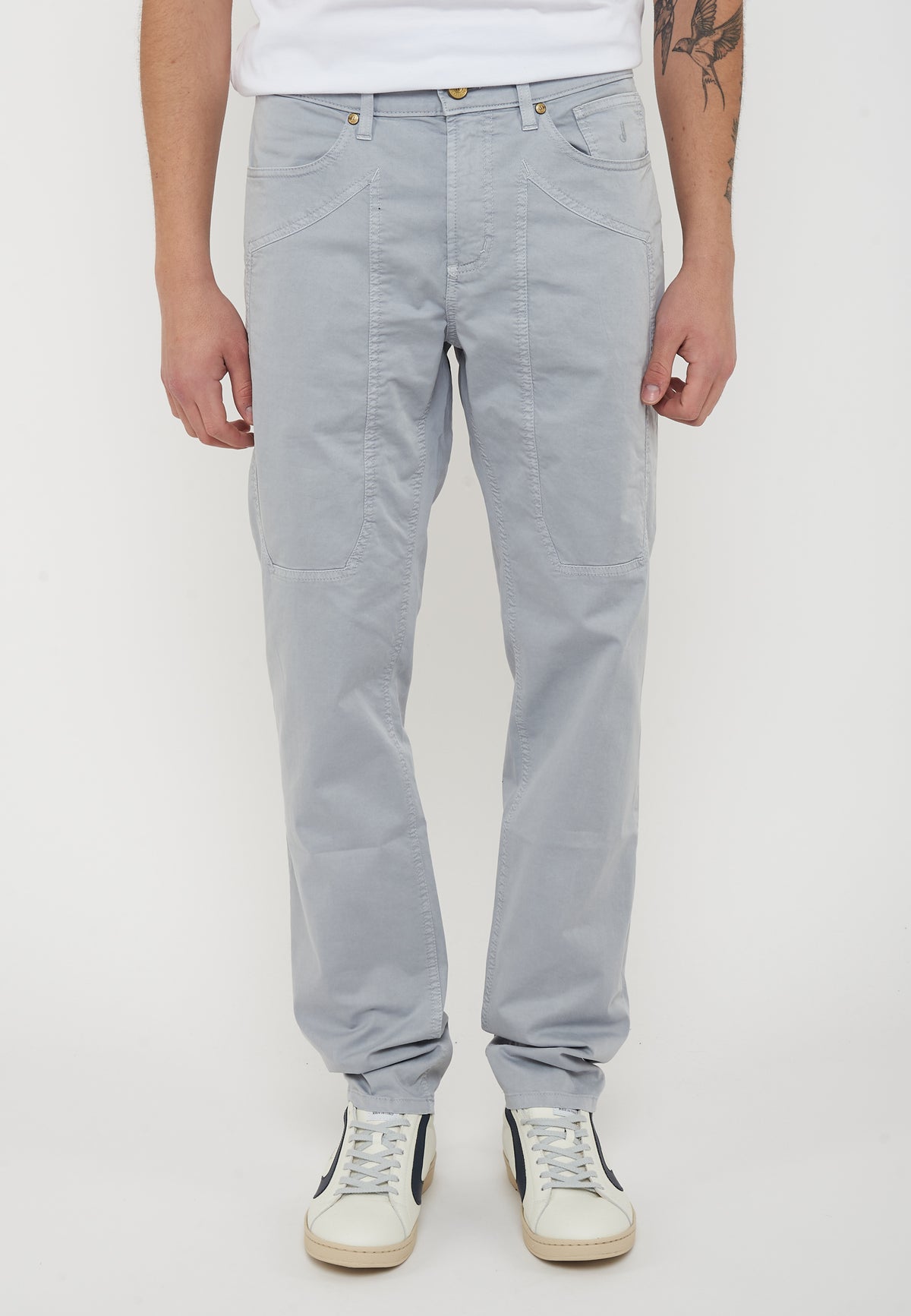 Pantalone JOHN - 5 Tasche Toppa Slim Fit Marrone Chiaro 