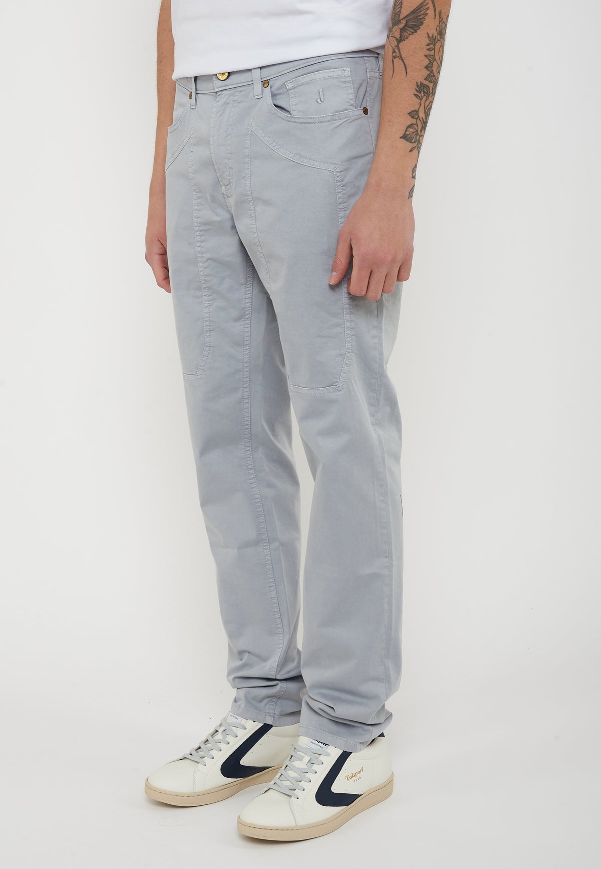 Pantalone JOHN - 5 Tasche Toppa Slim Fit Marrone Chiaro 